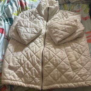 Forever 21 Cream Puffer Jacket